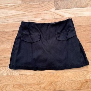 Reformation Black Mini Skort